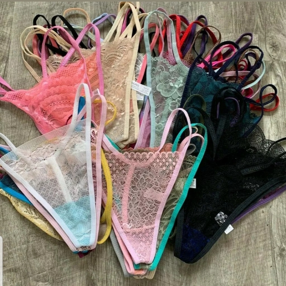Pack of 10 Bundle Lace Thongs G-Strings Random Lot